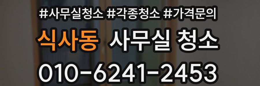 식사동 사무실 청소