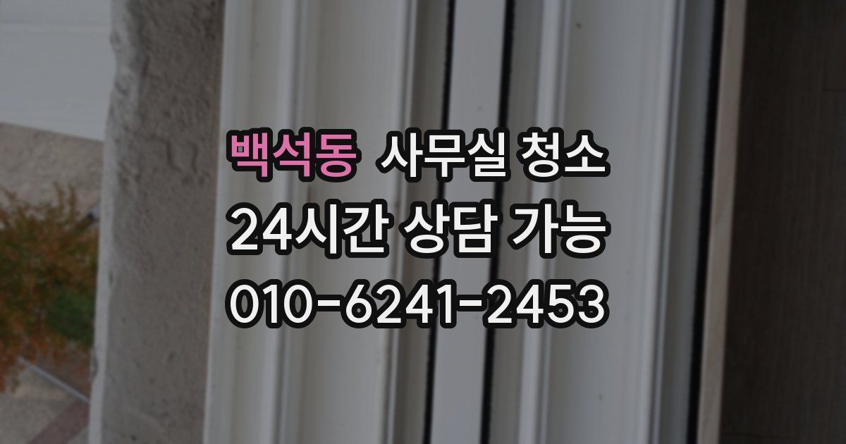 백석동 사무실 청소