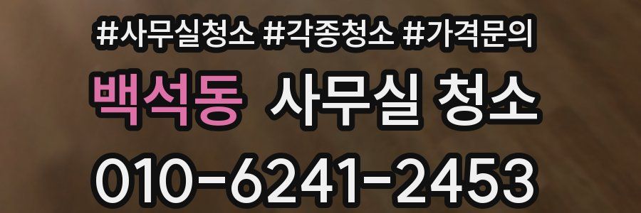 백석동 사무실 청소
