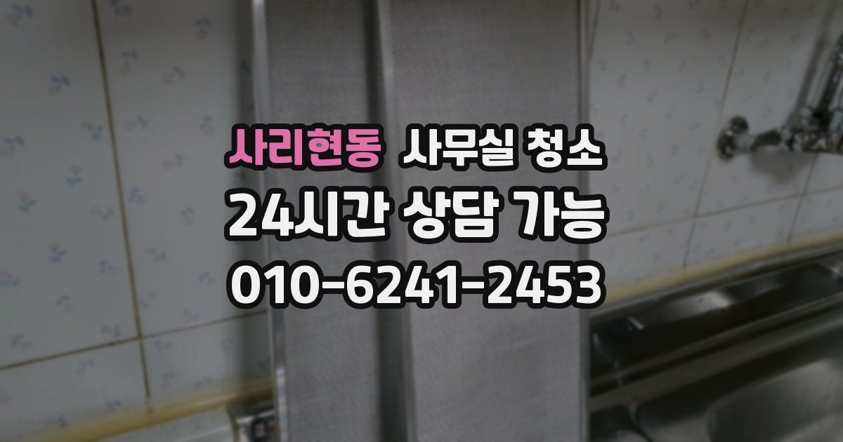 사리현동 사무실 청소