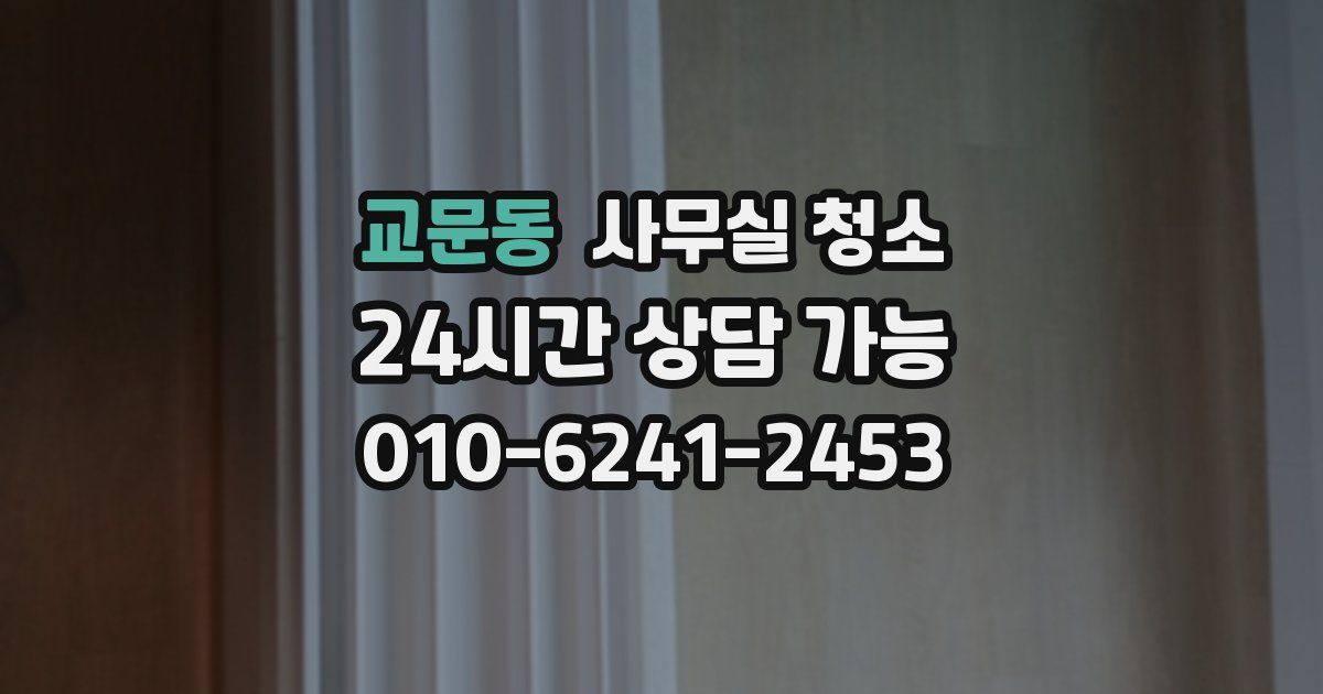 교문동 사무실 청소