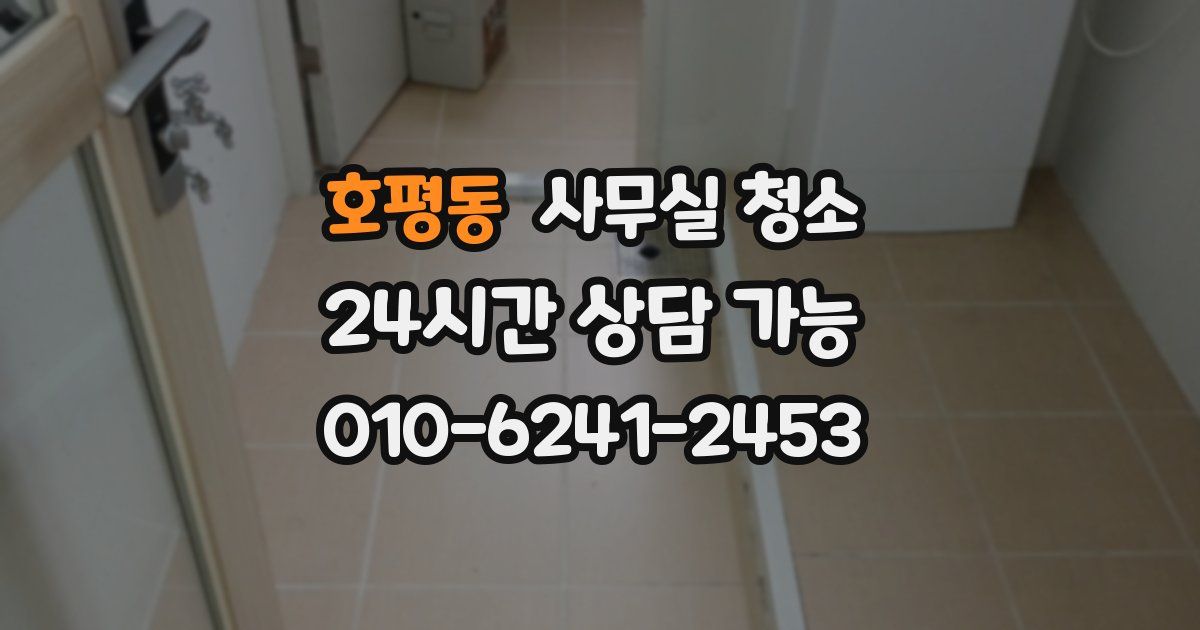 호평동 사무실 청소