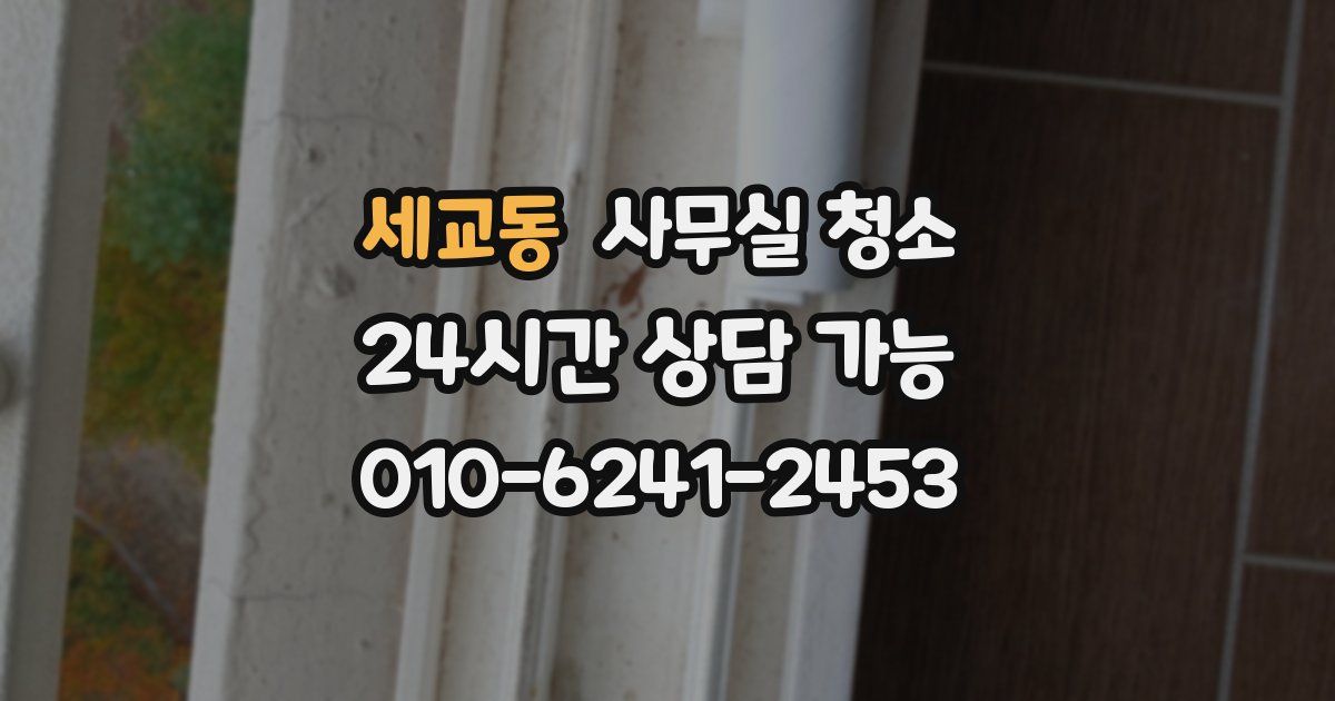 세교동 사무실 청소