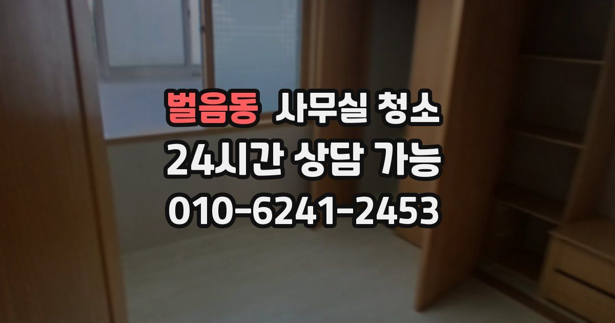 벌음동 사무실 청소
