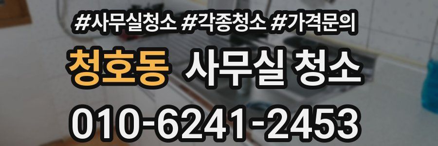 청호동 사무실 청소