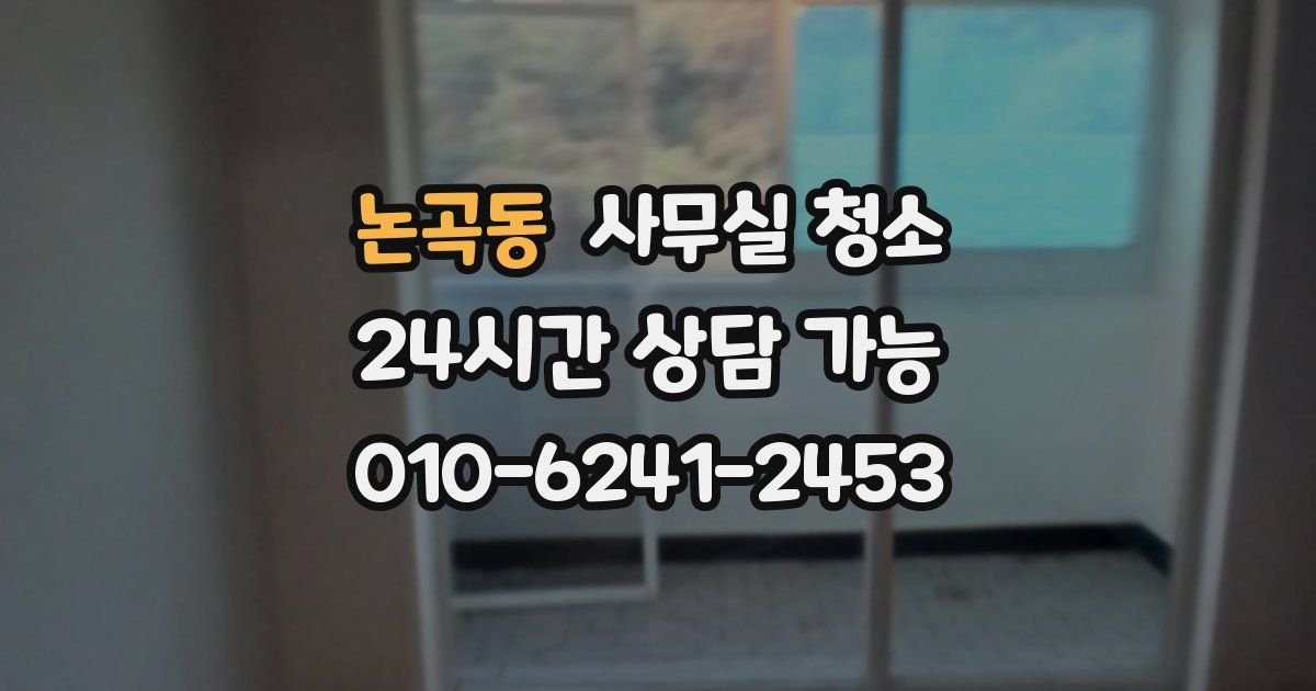 논곡동 사무실 청소