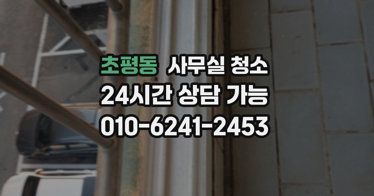 초평동 사무실 청소