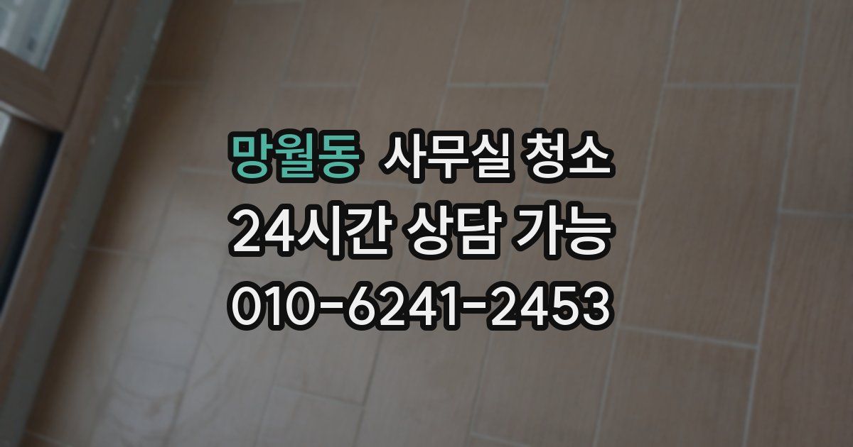 망월동 사무실 청소