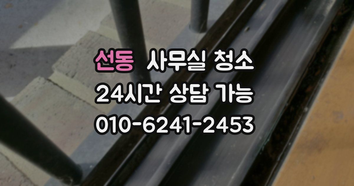 선동 사무실 청소
