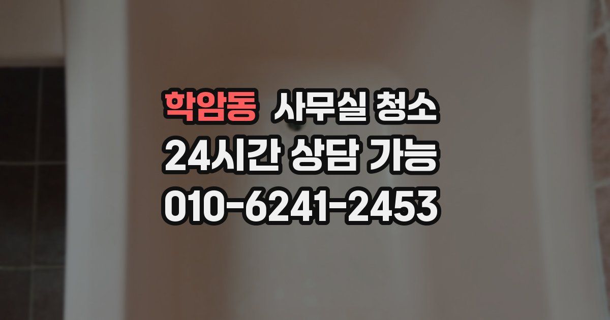 학암동 사무실 청소