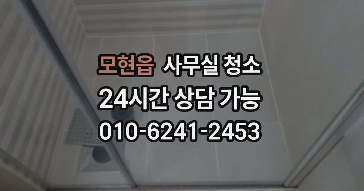 모현읍 사무실 청소