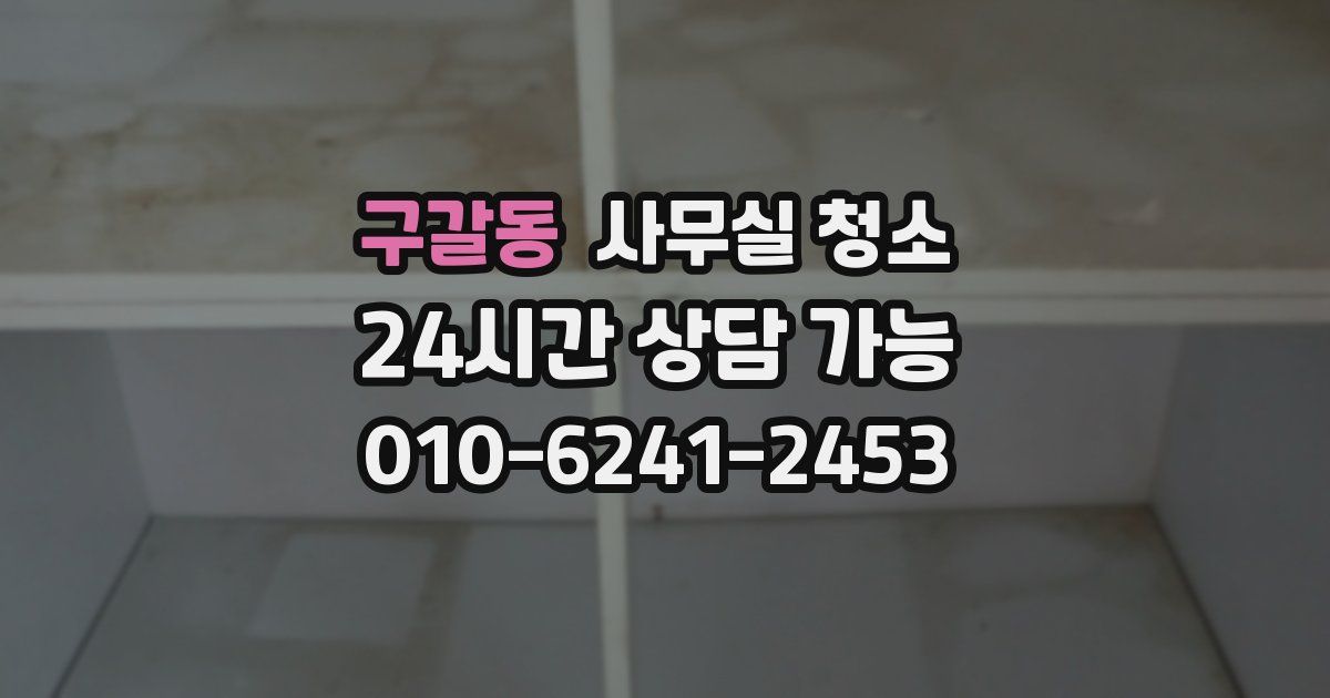 구갈동 사무실 청소