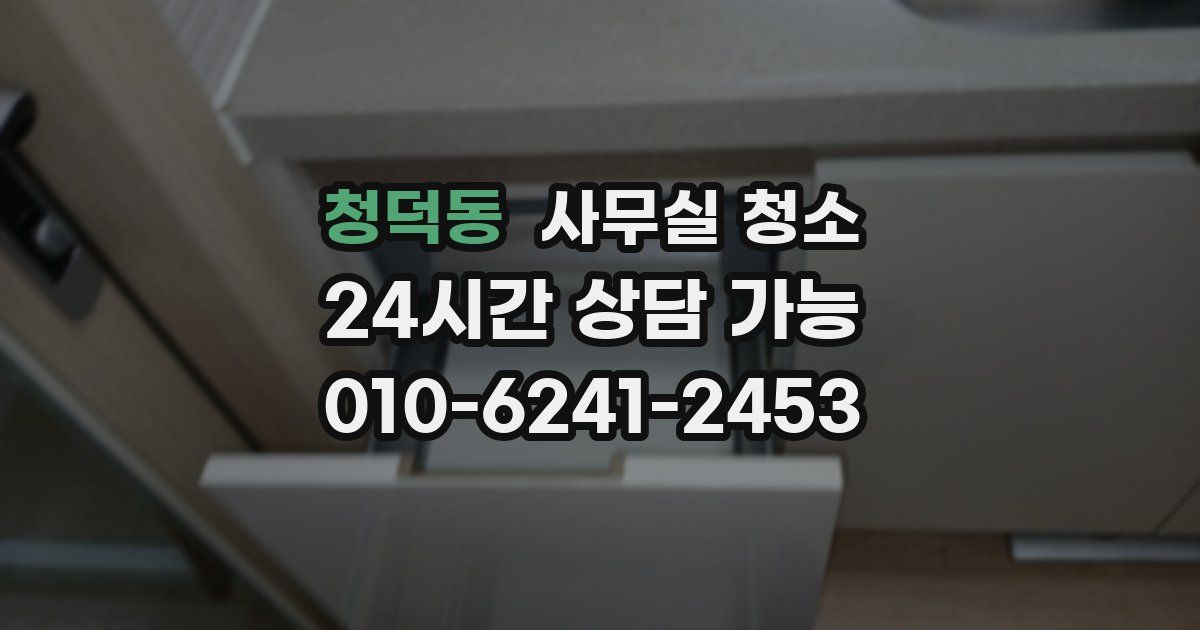 청덕동 사무실 청소