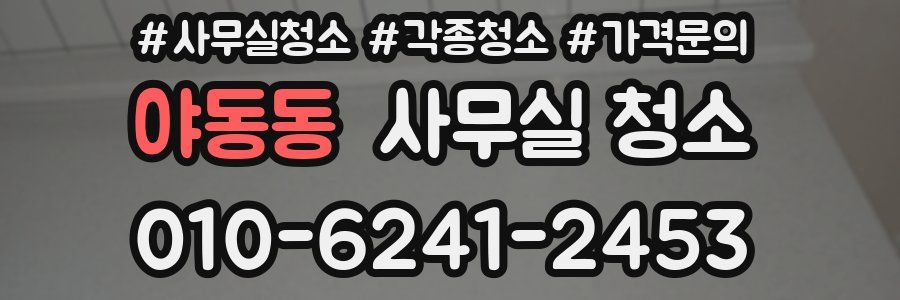 야동동 사무실 청소