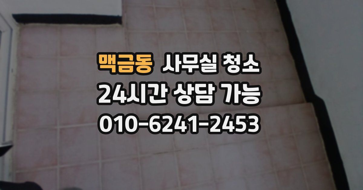 맥금동 사무실 청소