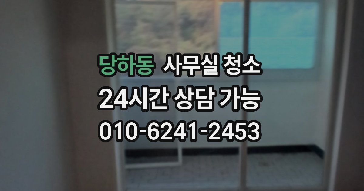 당하동 사무실 청소