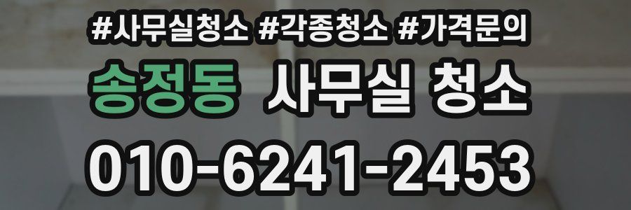 송정동 사무실 청소