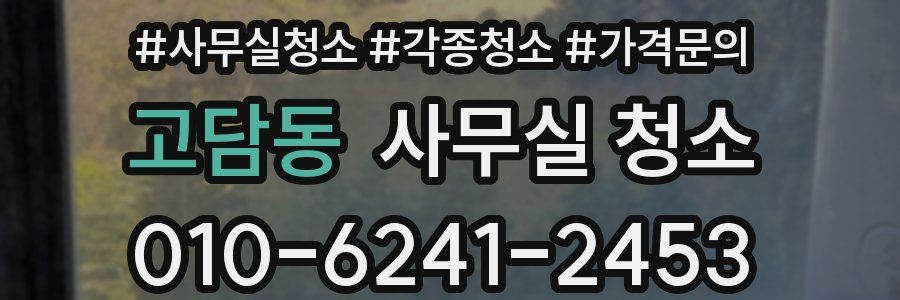 고담동 사무실 청소
