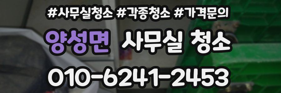 양성면 사무실 청소