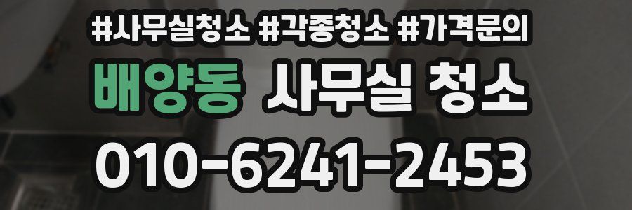 배양동 사무실 청소