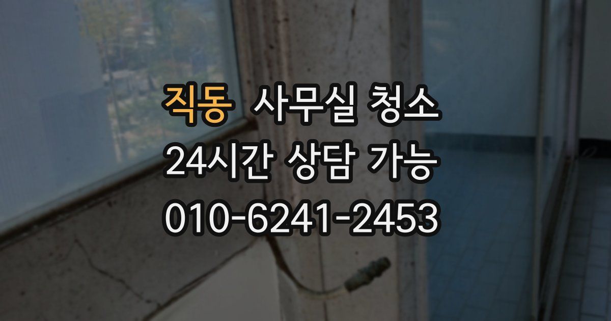 직동 사무실 청소