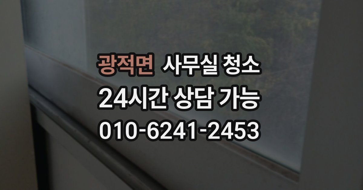 광적면 사무실 청소