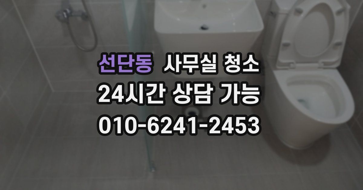 선단동 사무실 청소