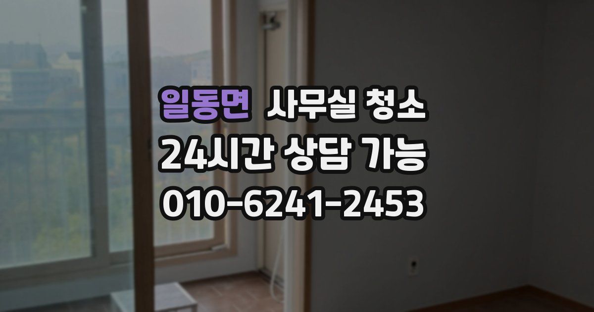 일동면 사무실 청소