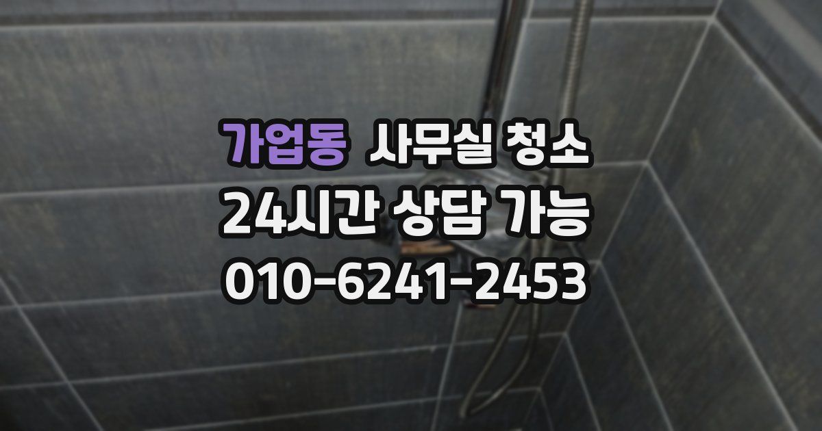 가업동 사무실 청소