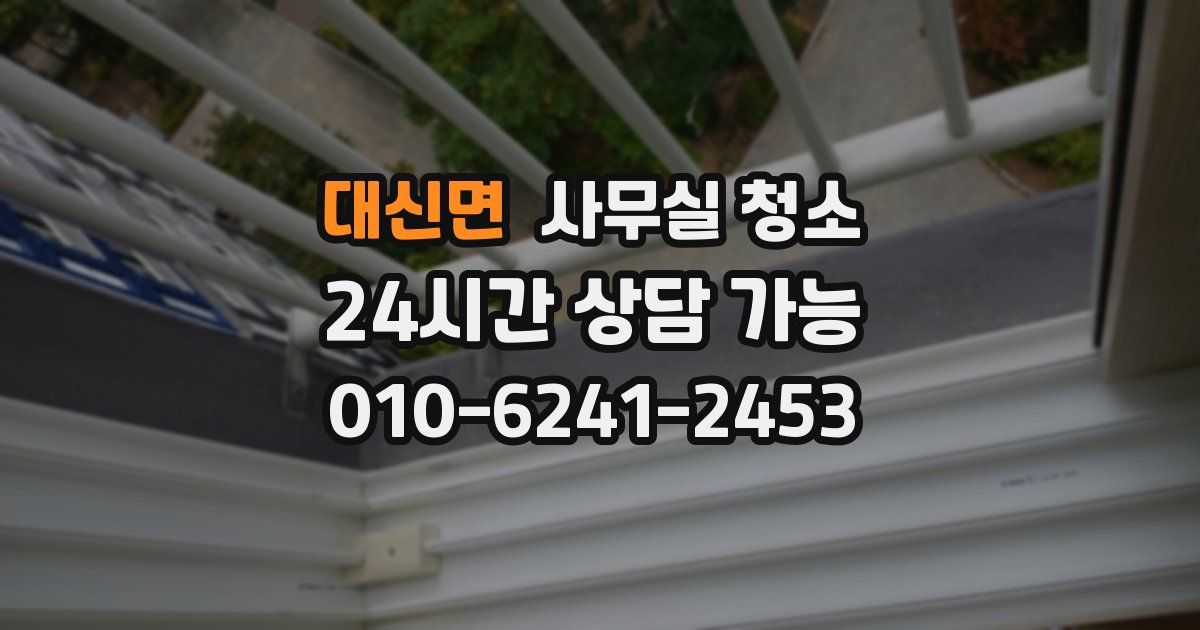 대신면 사무실 청소