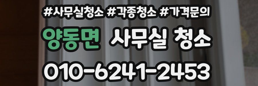 양동면 사무실 청소