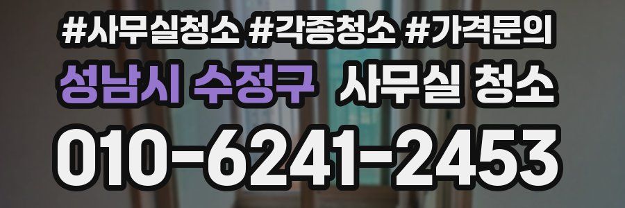 성남시 수정구 사무실 청소