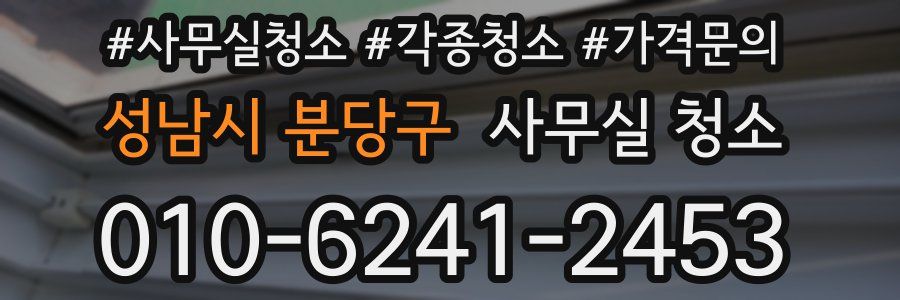 성남시 분당구 사무실 청소