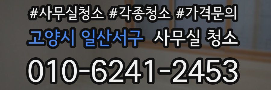 고양시 일산서구 사무실 청소