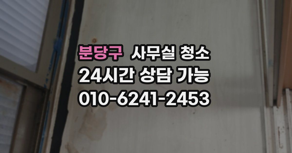 분당구 사무실 청소