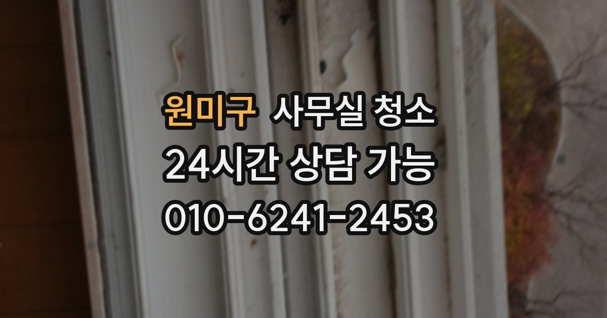 원미구 사무실 청소