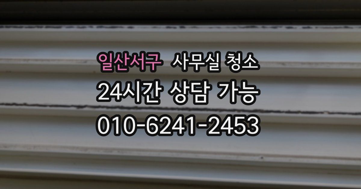 일산서구 사무실 청소