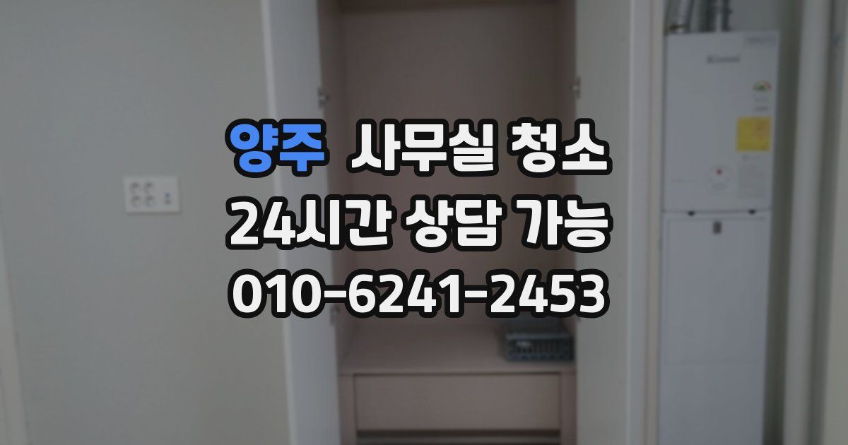 양주 사무실 청소