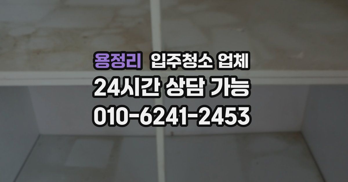 용정리 입주청소 업체