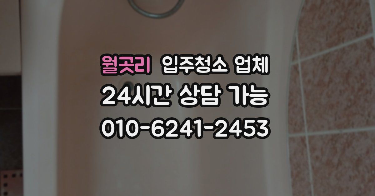월곳리 입주청소 업체