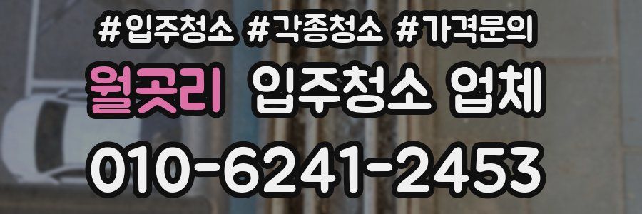 월곳리 입주청소 업체