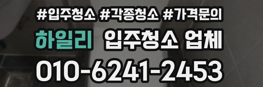 하일리 입주청소 업체