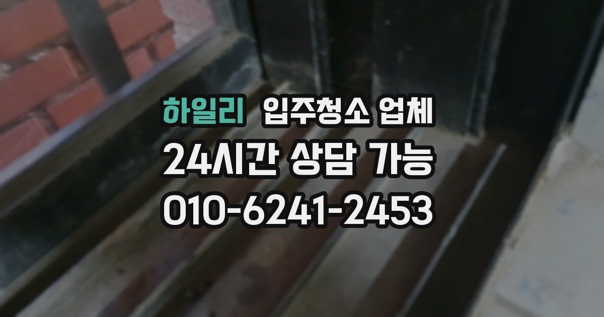 하일리 입주청소 업체
