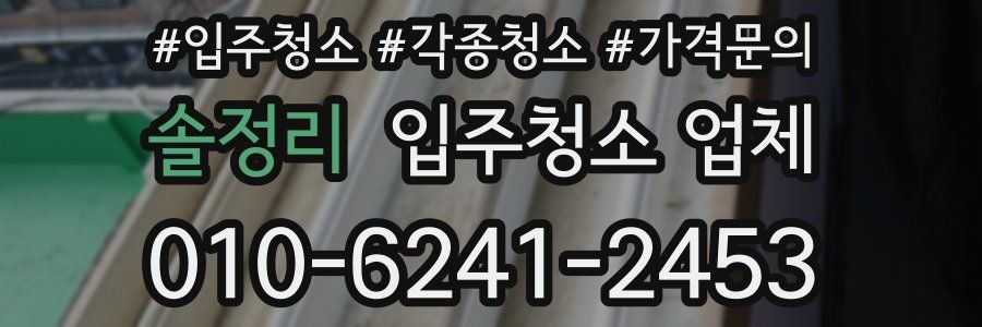 솔정리 입주청소 업체