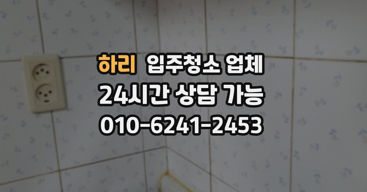 하리 입주청소 업체