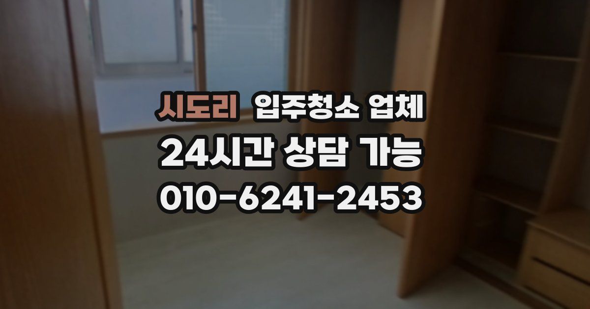 시도리 입주청소 업체