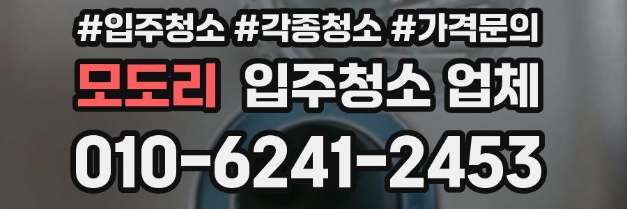 모도리 입주청소 업체