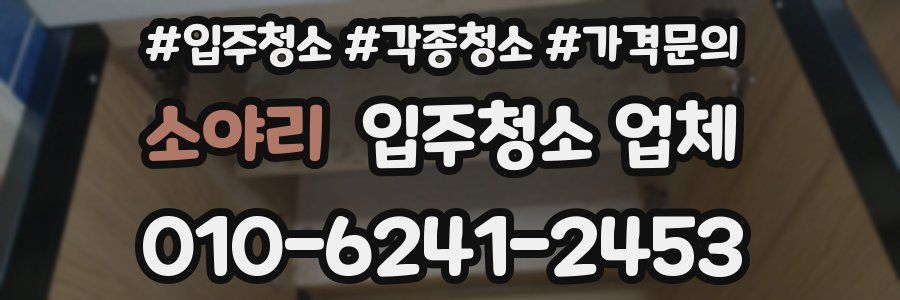 소야리 입주청소 업체