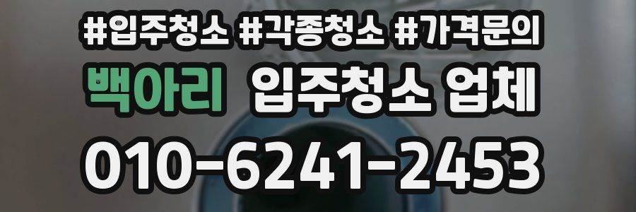 백아리 입주청소 업체