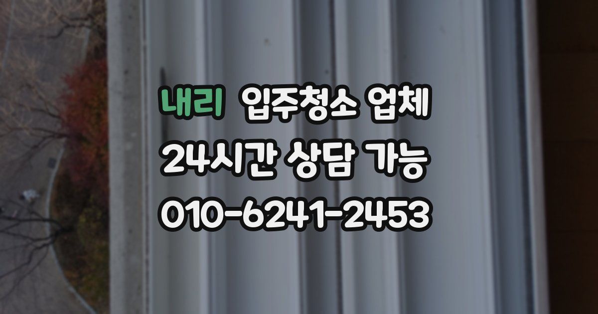 내리 입주청소 업체